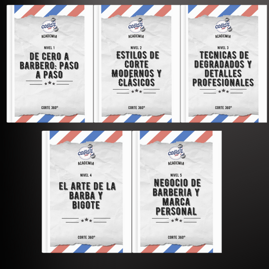 De cero a Barbero: Paso a paso (5 niveles , 5 Ebooks)
