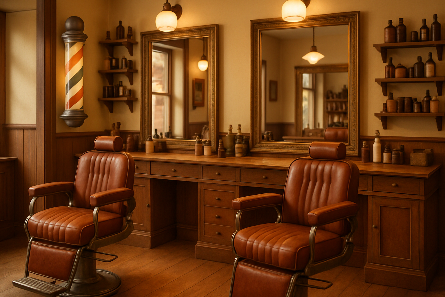 quiero que sea una fondo amigable como el de una barberia o peluqueria